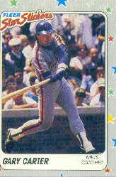 1988 Fleer Stickers Wax Box Baseball Cards       S2      Gary Carter